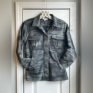 Splendid Stretch Camo Women’s Military Jacket Olive Size XS